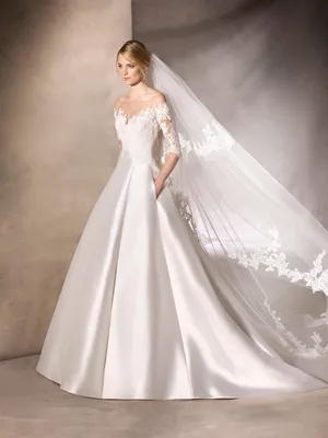 Свадебное платье из шелка La Sposa HALAND ✓ купить в салоне Виктория!