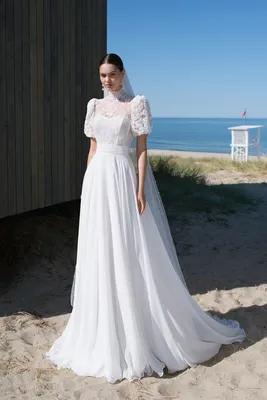 Свадебное платье «Luna» в шелке - Seashell