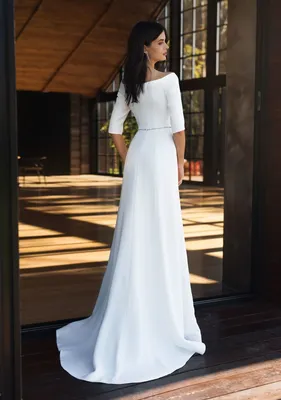 Свадебное платье с пышными рукавами Офрео – купить в Москве - свадебный  салон Etna Bride