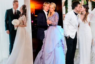 Свадебные платья российских знаменитостей фото