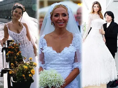 5 свадебных платьев от Валентина Юдашкина: как выглядят наряды, в которых  выходили замуж Глюкоза, Навка и Королева | Woman.ru | Дзен