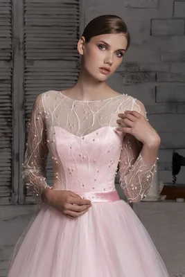 Свадебное платье Fairytale Blushing Pink Tulle Destination - Lunss