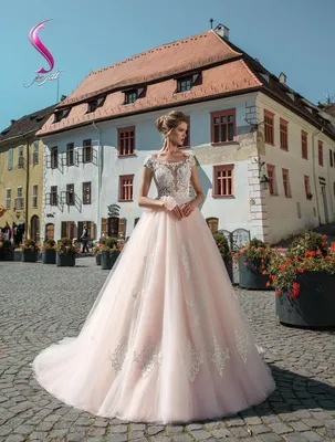 Розовое свадебное платье | Нежно розовое свадебное платье | Фото
