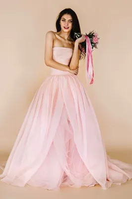 Уникальное свадебное платье с блестками и пайетками без рукавов - Lunss
