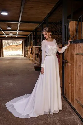 Свадебное платье артикул 180035 цвет белый👗 напрокат 8 700 ₽ ⭐ купить 89  000 ₽ в Самаре