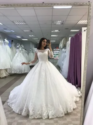 Свадебное платье c длинным шлейфом артикул 180113 цвет белый👗 напрокат 13  000 ₽ ⭐ купить 130 000 ₽ в Самаре