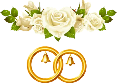 Свадебные кольца и цветы - Свадьба - Картинки PNG - Галерейка