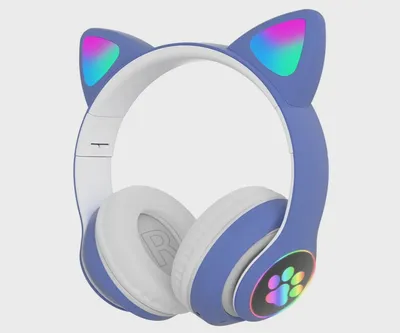 Наушники Накладные CAT EAR Детские наушники с кошачьими ушками P33M /  Блютуз наушники / Светящиеся наушники / Bluetooth_VZV23MRoz - купить по  доступным ценам в интернет-магазине OZON (413729522)