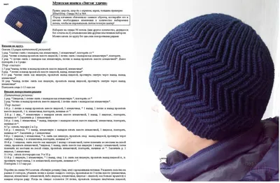 Мужская шапка крючком и спицами: схема и описание. Как связать мужскую  шапку спицами с отворотом, бини, шахматку, уша… | Мужская шапка, Схемы  вязания шапок, Вязание