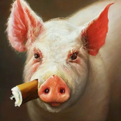 Свиньи с сигаретой фото
