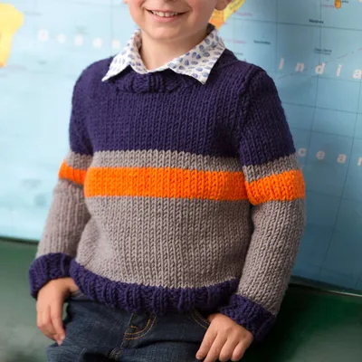 Baby Jack's Multi-Striped Sweater - Daisy Farm Crafts