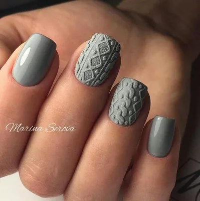 Pin by Nasty on зима | Sweater nails, Fall nail art designs, Winter nails