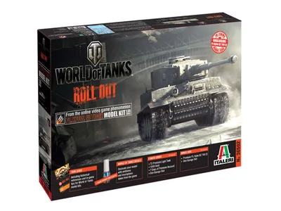 Купить сборную модель танка Pz.Kpfw.VI Тигр (T-VI) (World of Tanks),  масштаб 1:35 (Italeri)