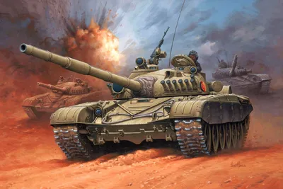 Рисунок танка т-72, национальная народная армия - обои на рабочий стол
