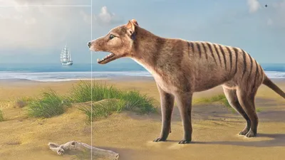 Extinct Tasmanian tiger brought to life in colour footage