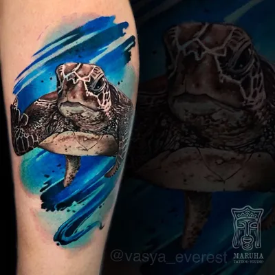 Sketch design of a turtle tattoo on Craiyon