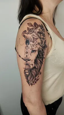 тату лев у девушки: 6 тыс изображений найдено в Яндекс.Картинках | Lion  tattoo, Tattoos, Sleeve tattoos