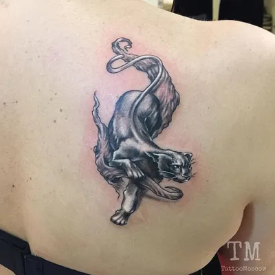Татуировка пантера. Тату пантера для девушки на спине. Больше крутых тату и  эскизов на нашем сайте!! | Тату на спине, Тату, Татуировки