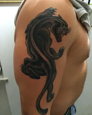 Татуировки Леопард и пантера в стиле Реализм Лопатки / Каталог тату-салонов  и мастеров
