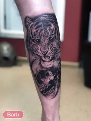 Татуировка пантера на ноге (59 фото)