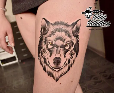 татуировка волка на ноге - Поиск в Google | Tatuajes de lobos, Tatuajes  geométricos de animales, Tatuajes inspiradores