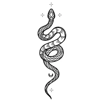 Татуировки змеи эскизы - 39 фото
