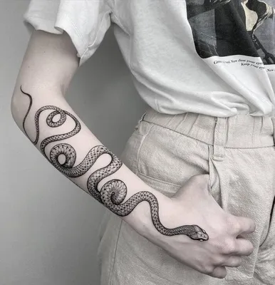 Tattoo • Подборка тату на тему: Змея на ноге (83 фото)