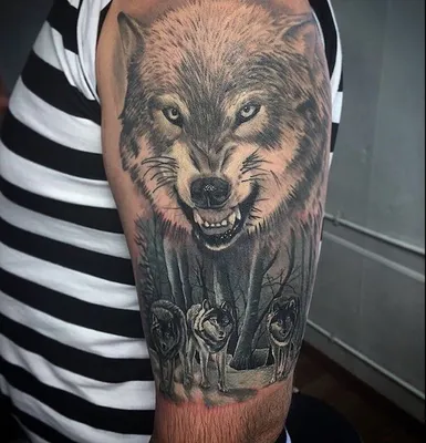 Татуировки волка фото