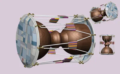 Файл OBJ традиционный корейский музыкальный инструмент 장구・Идея 3D-печати  для скачивания・Cults