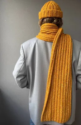 Теплый вязаный шарф из верблюжьей шерсти | Купить в Москве, Спб