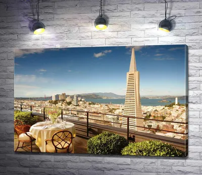 ᐉ Картина ArtPoster Уютная терраса с видом на погожий Сан-Франциско 130x87  см Модуль №1 (000017)