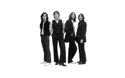 The Beatles черно-белое фото обои для рабочего стола, картинки и фото -  RabStol.net