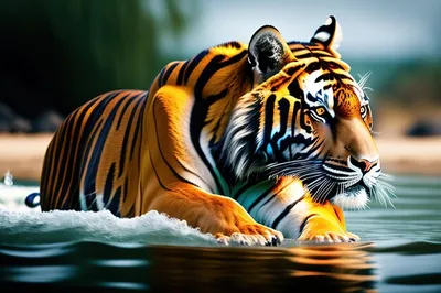 Тигр Вода Камень - Бесплатное фото на Pixabay - Pixabay