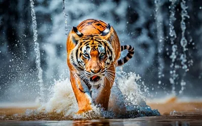 вода тигра стоковое фото. изображение насчитывающей взгляд - 22685268