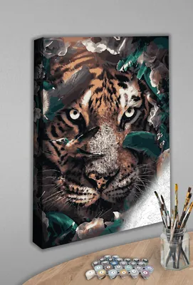 Магнитный плакат 3x2 Тигр в джунглях — купить по цене 210 руб в  интернет-магазине #1115048