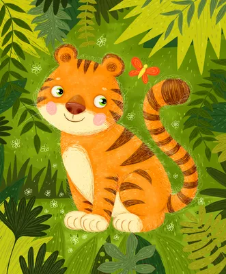 Тигрица в джунглях арт - 56 фото