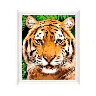 Картина по номерам Арт Узор Тигр с красками купить по цене 621 ₽ в  интернет-магазине Детский мир