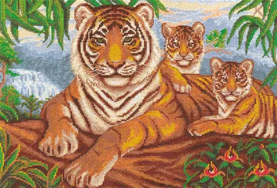 Набор для вышивания крестом PANNA Логово тигра