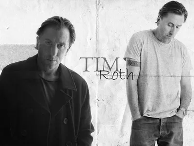 Скачать обои профиля черно-белого актера Тима Рота | Обои.com