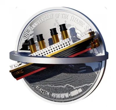 110-летие крушения Титаника на трехмерной монете