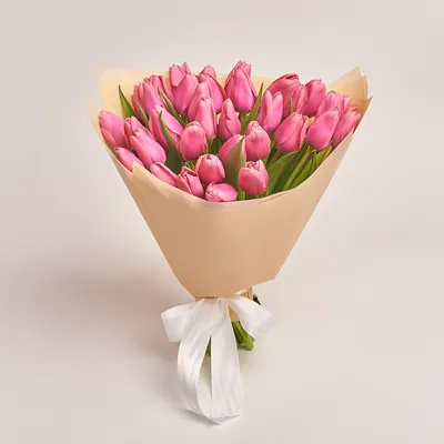 Букет # 35 Розовых тюльпанов - купить цветы с доставкой | Dicentra