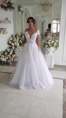 Свадебное платье пышное айвори из кружева To be Bride