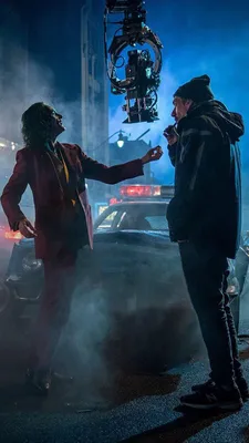 Хоакин Феникс и Тодд Филлипс на съемках фильма «Джокер» (2019): r/Moviesinthemaking