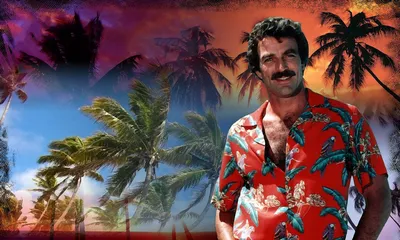 Скачать Классический снимок Тома Селлека в роли детектива Magnum P.I. Обои | Обои .com