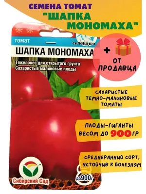 Томат \"Шапка Мономаха\", семена купить по цене 62 ₽ в интернет-магазине  KazanExpress