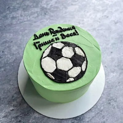 Торт футбольный мяч фотографии