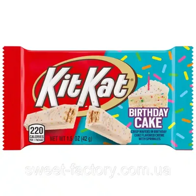 Батончик KitKat Birthday Cake 42g: продажа, цена в Чернигове. Шоколадки и  батончики от \"Sweet Factory\" - 1789572775