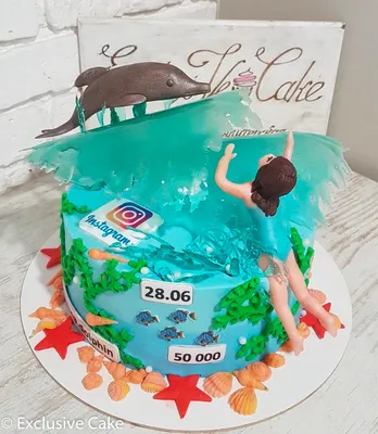 Детский торт с дельфином №3159 купить по выгодной цене с доставкой по  Москве. Интернет-магазин Московский Пекарь