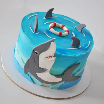 Торт Море (с Дельфинами и Якорем). Морской торт Моряку | Торт, Вкусные торты,  Торт на крестины