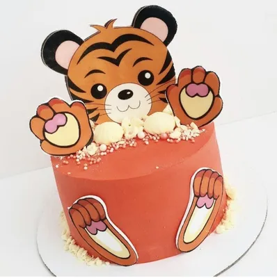 Торт с тигром на новый год — купить по цене 900 руб/кг | Интернет магазин  Promocake Москва